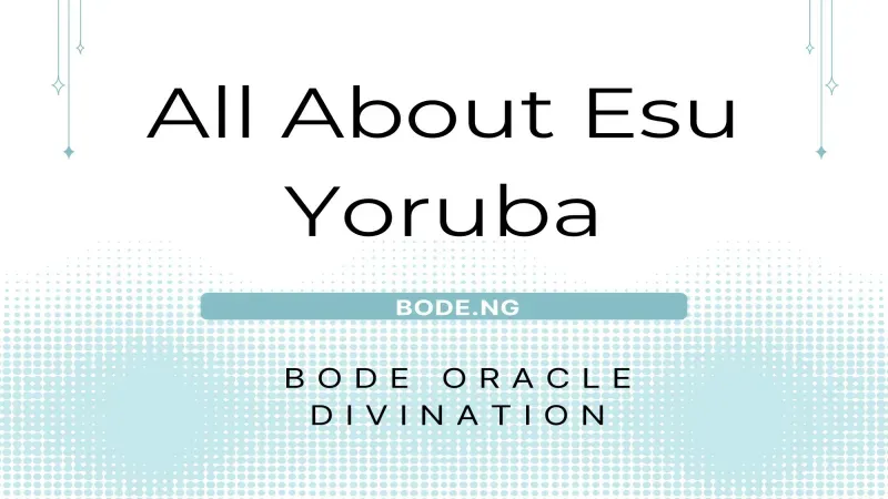 Esu in Yoruba Religion: Role and Meaning